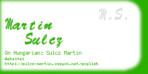 martin sulcz business card